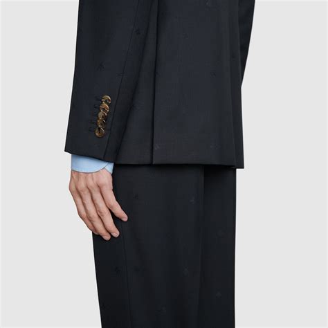 gucci bee suit|Gucci Straight fit bee wool gabardine suit.